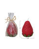 realistic look red strawberry candle