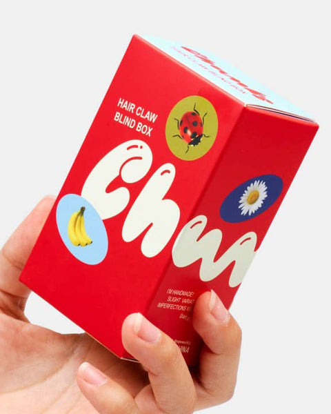 blind box with a suki hair claw inside from chunks