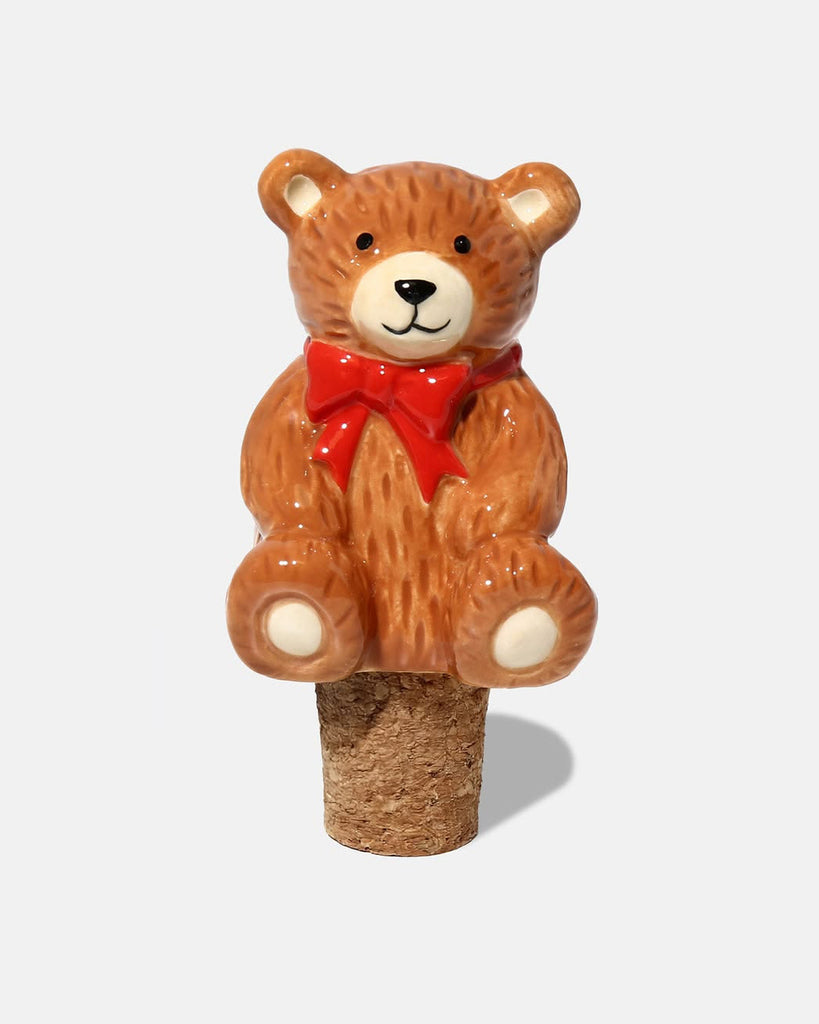 bottle stopper in the shape of a teddy bear