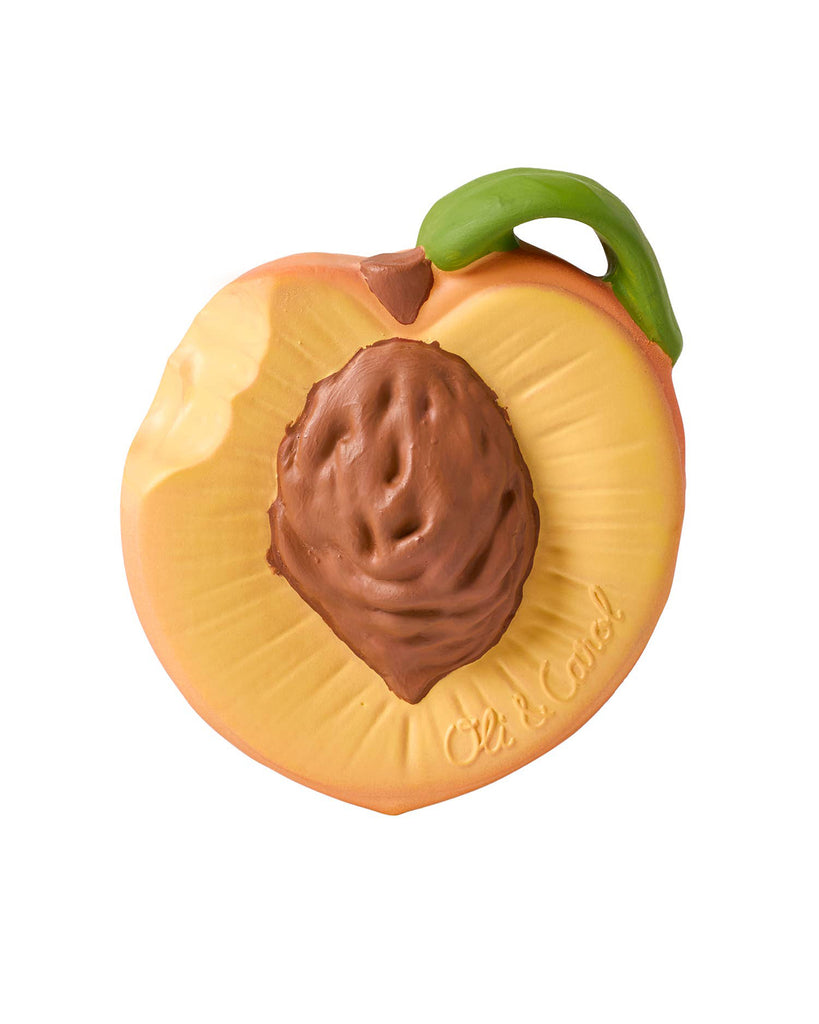 natural rubber teether, palm peach 