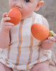 natural rubber teether, palm peach 