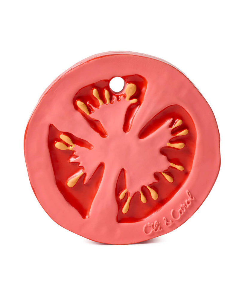 natural rubber teether, renato the tomato