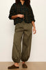 lightweight button down flannel top in a forest green plaid pattern