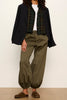 lightweight button down flannel top in a forest green plaid pattern