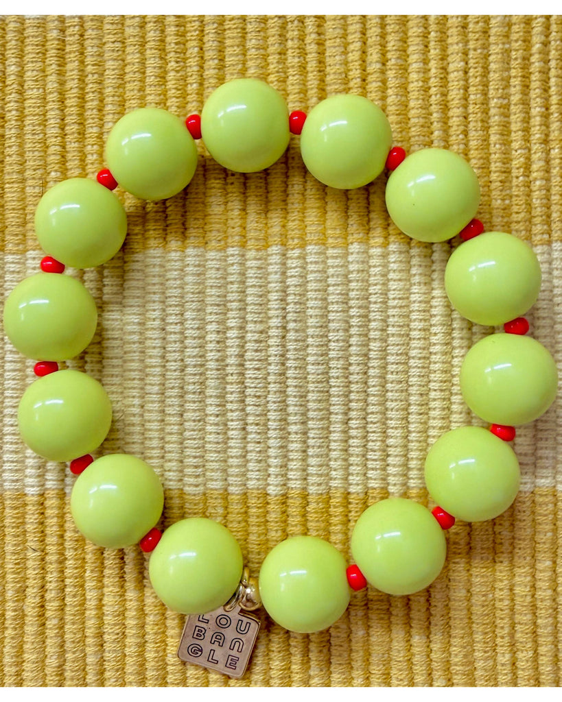 tini beaded bracelet in pickle