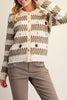 sweet collared cardigan in ivory with delicate floral embroidery throughout