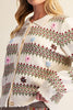 sweet collared cardigan in ivory with delicate floral embroidery throughout