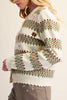 sweet collared cardigan in ivory with delicate floral embroidery throughout
