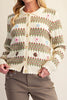 sweet collared cardigan in ivory with delicate floral embroidery throughout