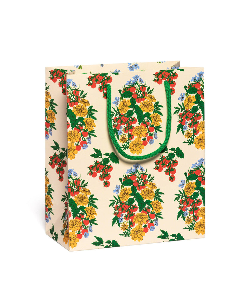 printed gift bag  tomato blossoms
