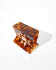 tortoiseshell hair claw with a quilt-inspired design