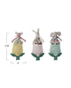 three stuffed animals in a colorful tulip pocket
