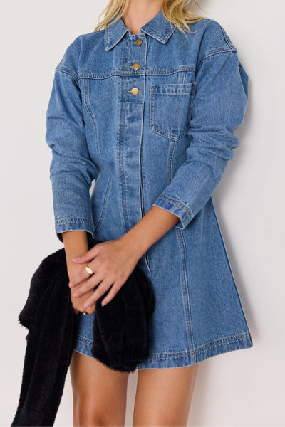 Tully Denim Mini Dress *XS-XXL* | Women's Clothing