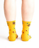 turn cuff crew socks with a fun fall design