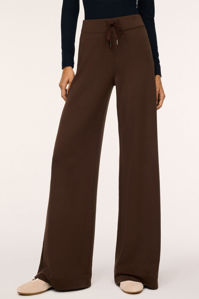 airessentials wide leg pants in umber root from spanx