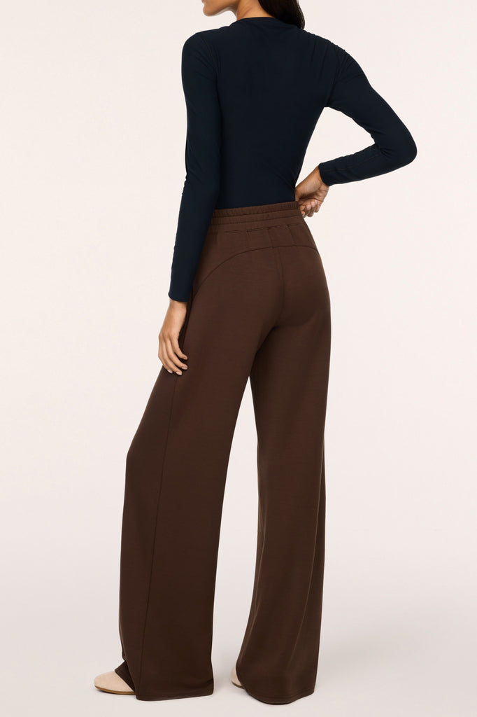 airessentials wide leg pants in umber root from spanx