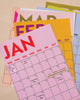 undated wall calendar, colorburst, sunday start