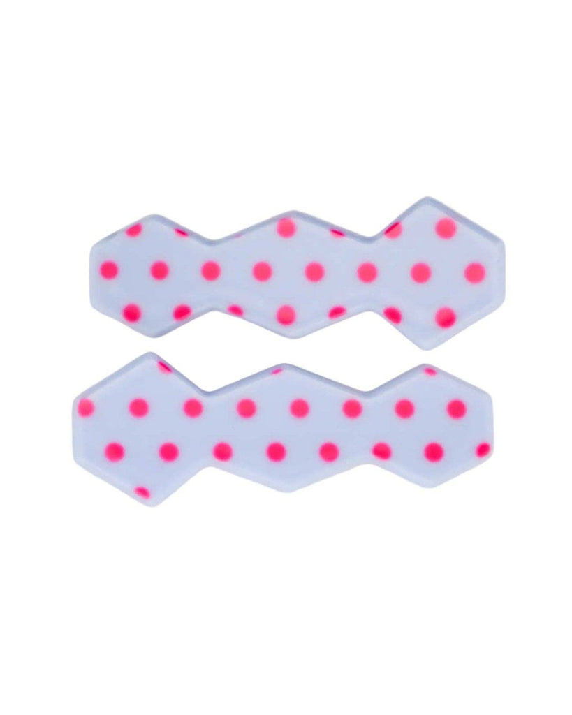 vase clips set in bubblegum polka dot