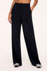 airessentials pleated wide leg pants in very black from spanx