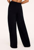 airessentials pleated wide leg pants in very black from spanx
