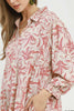 lightweight midi dress in a botanical-inspired floral print 