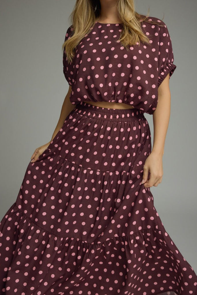 Wine Minute Polka Dot Top