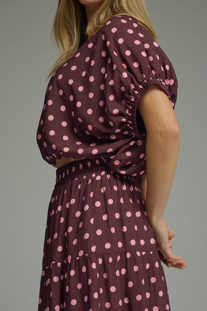 Wine Minute Polka Dot Top