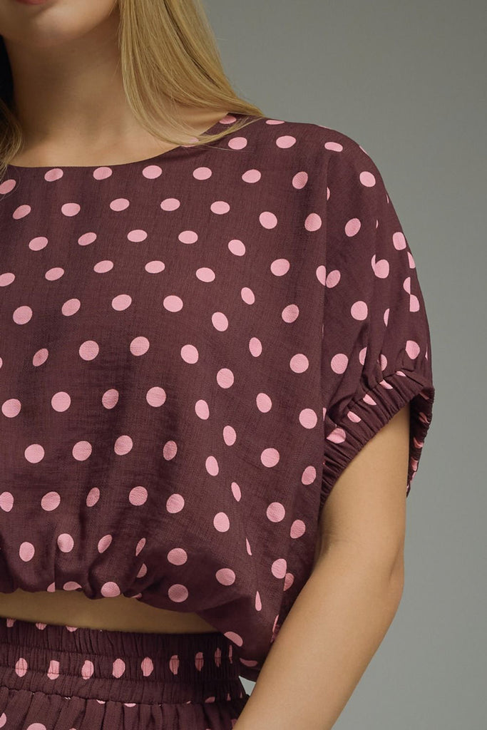 Wine Minute Polka Dot Top