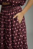 Wine Minute Polka Dot Skirt