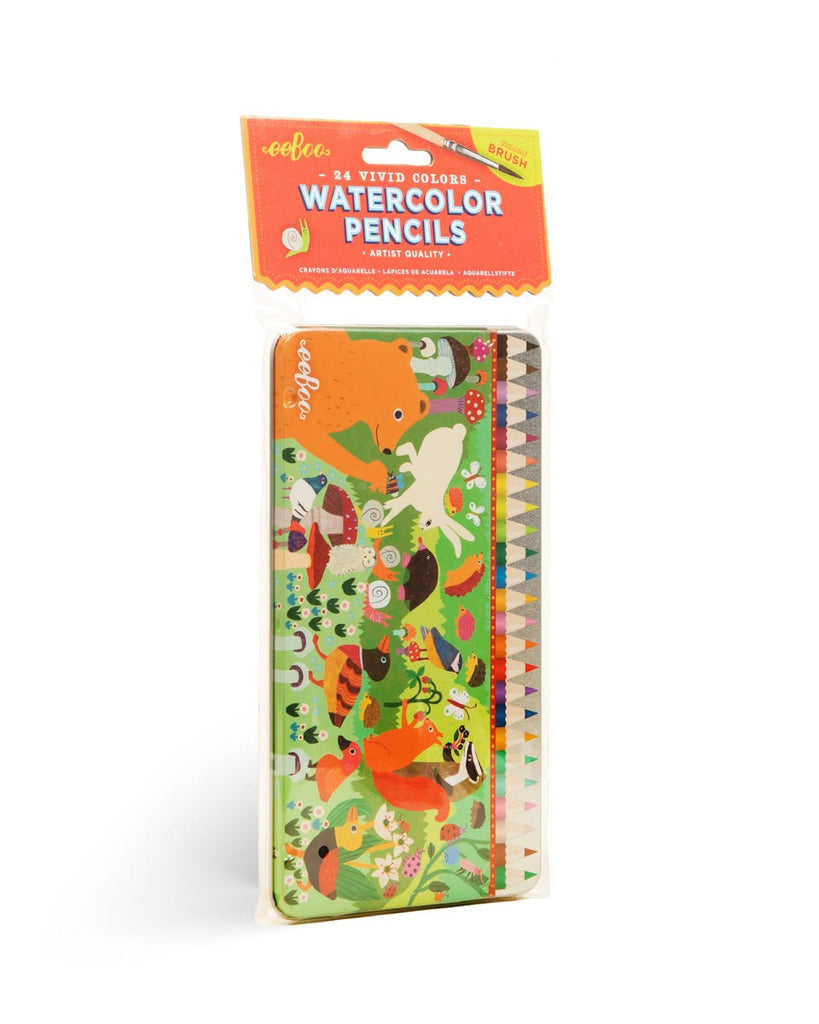 Woodland 24 Mini Watercolor Pencils Tin