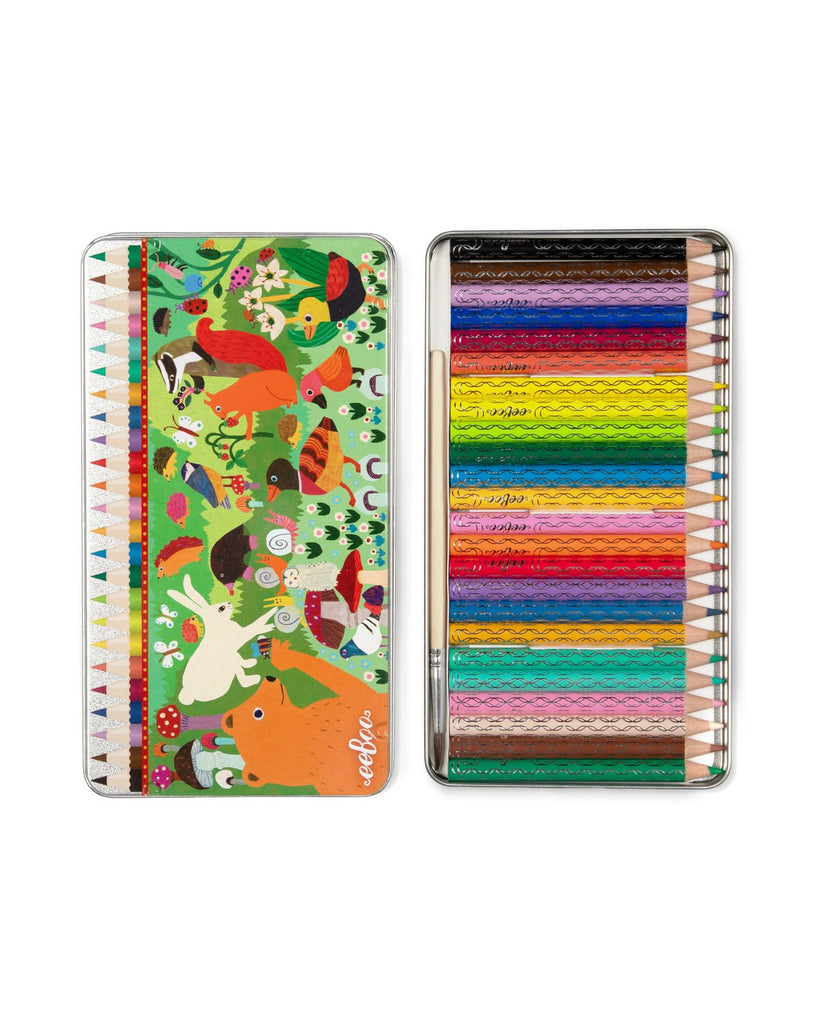 Woodland 24 Mini Watercolor Pencils Tin