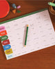 weekly/monthly planner pad with a colorful design