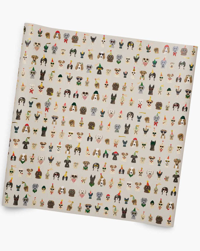 Party Dogs Continuous Wrapping Roll from rifle paper co