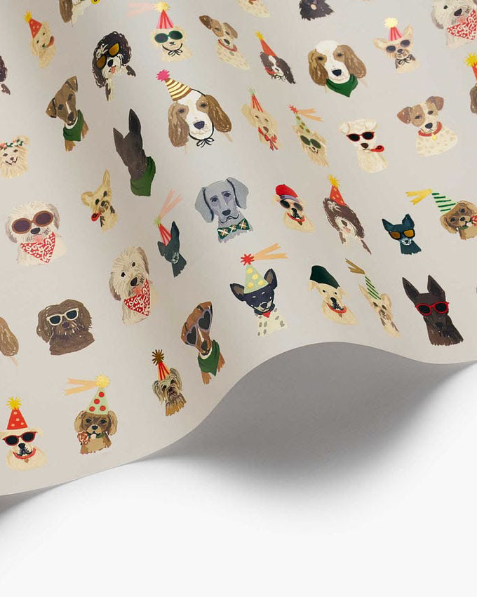 Party Dogs Continuous Wrapping Roll from rifle paper co