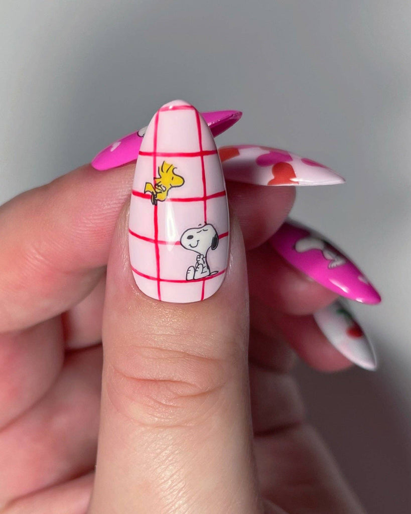 pucker up peanuts nail stickers for valentine's day