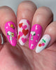 pucker up peanuts nail stickers for valentine's day