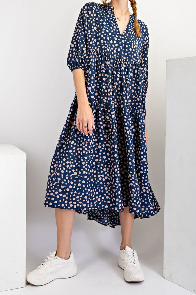 blueberry midi dress Blueberries Printed Midi Dress, Foodie Dress, Cute Party Dress, Evening Prom Dress, Beach Wear, Plus Size Dress with Pockets, Modest Dress