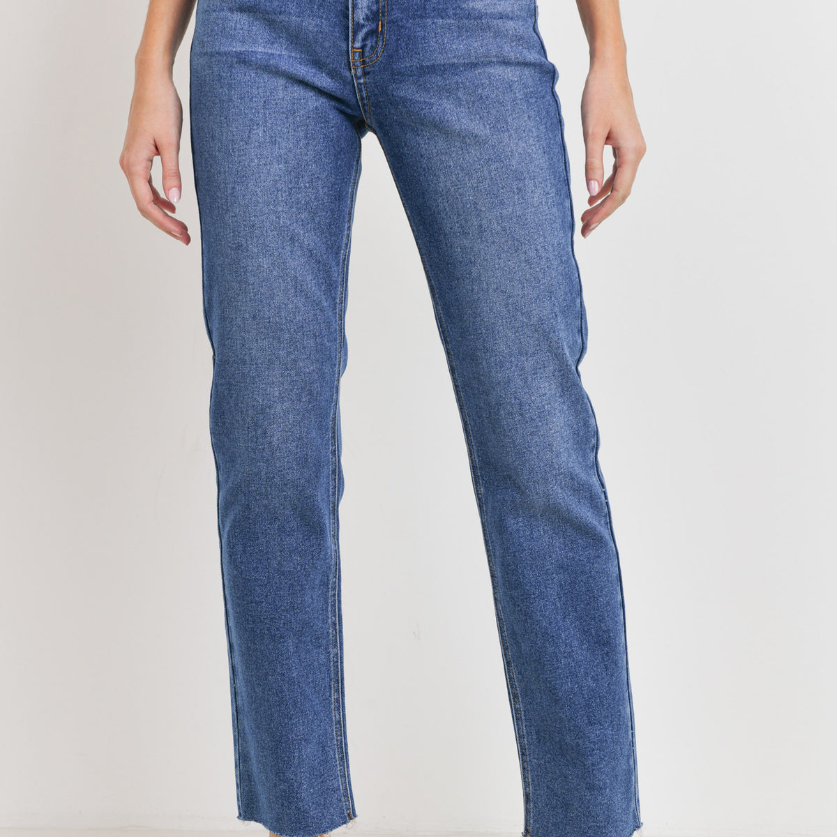 Cafe Cut Off Straight Leg Jeans *24-31*
