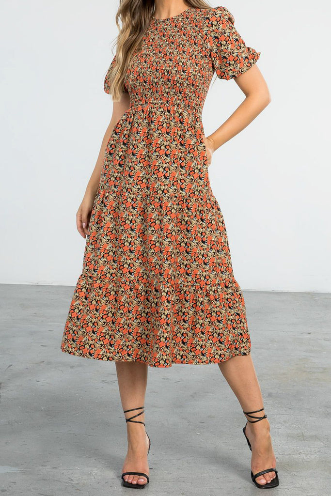 caramel midi dress SENDRA STRAPLESS BOW DRESS IN NUDE CARAMEL | CULT MIA