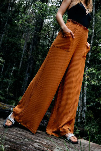 Toasted Coconut Blissed Out Wide Leg Pants *XS-L*, Women's Clothing