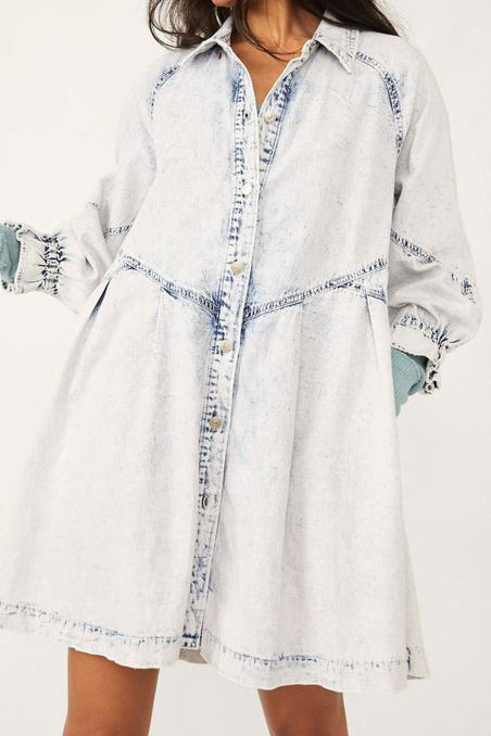 Snow Wash Hannah Denim Dress Snow Wash Hannah Denim Dress