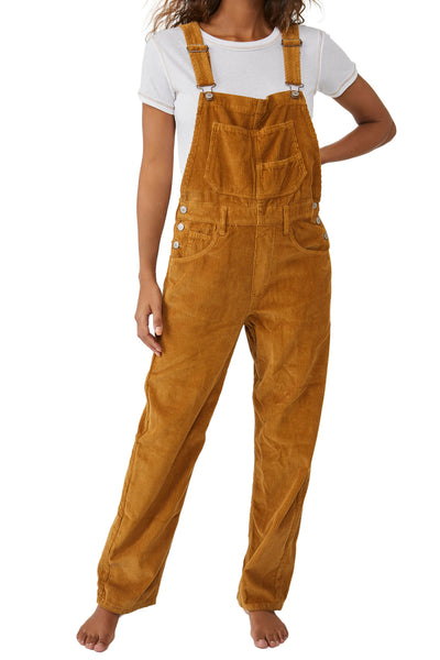 Tan Ziggy Cord Overalls // Free People *XS-XL* | Women's Clothing