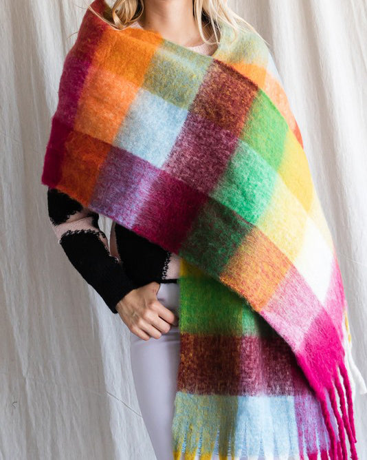 Rowan Scarf: RECYCLED POLYESTER - Wilderness Tartan – Lucy & Yak