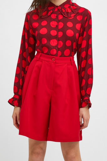 Red polka dot top on sale