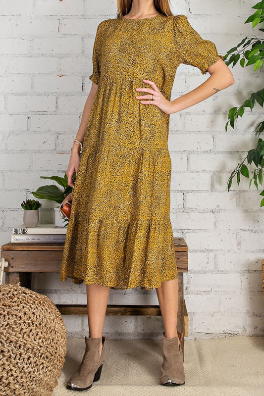 ochre midi dress Sveta Midi