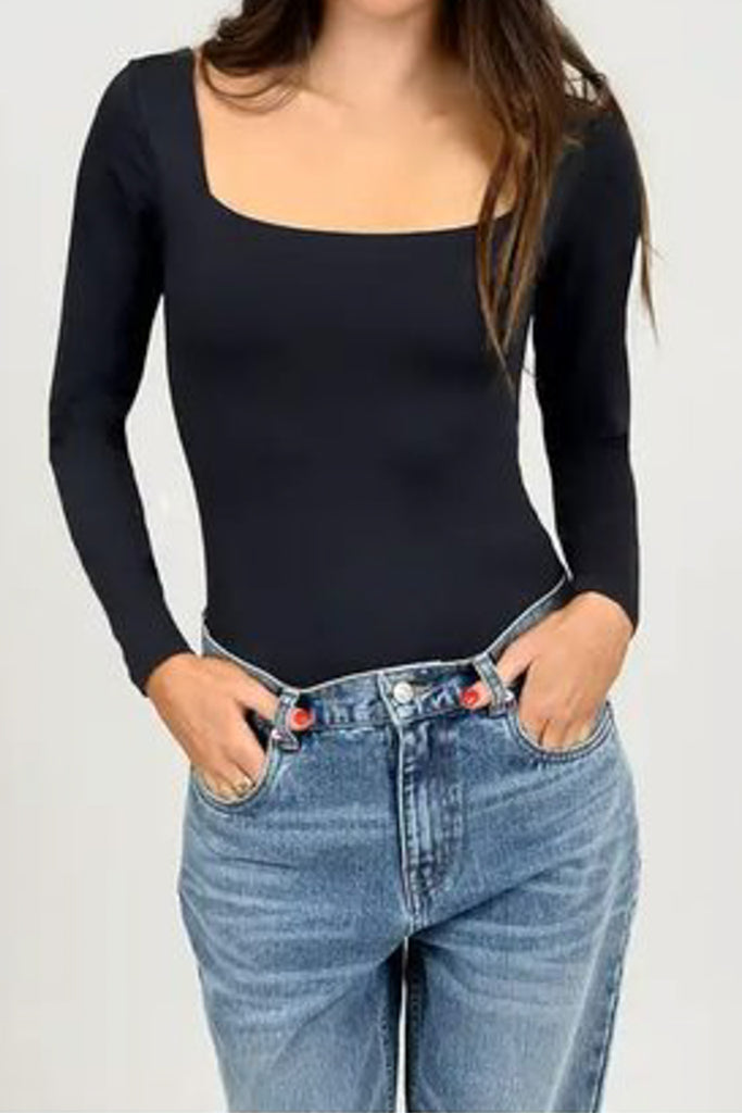 Stacy Square Neck Bodysuit*XS-L*, Women's Clothing