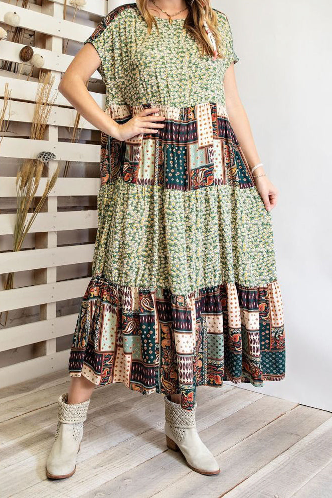 Sunflower Patchwork Dress *S-L* Sunflower Patchwork Dress *S-L*